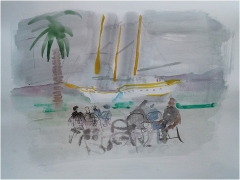 Кафе на набережной в Тивате /Cafe on the seafront in Tivat