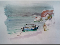 Рыбак на пляже Галия / On The Galija Beach